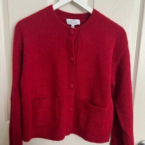 & Other Stories Red Wool Cardigan Size S (US)